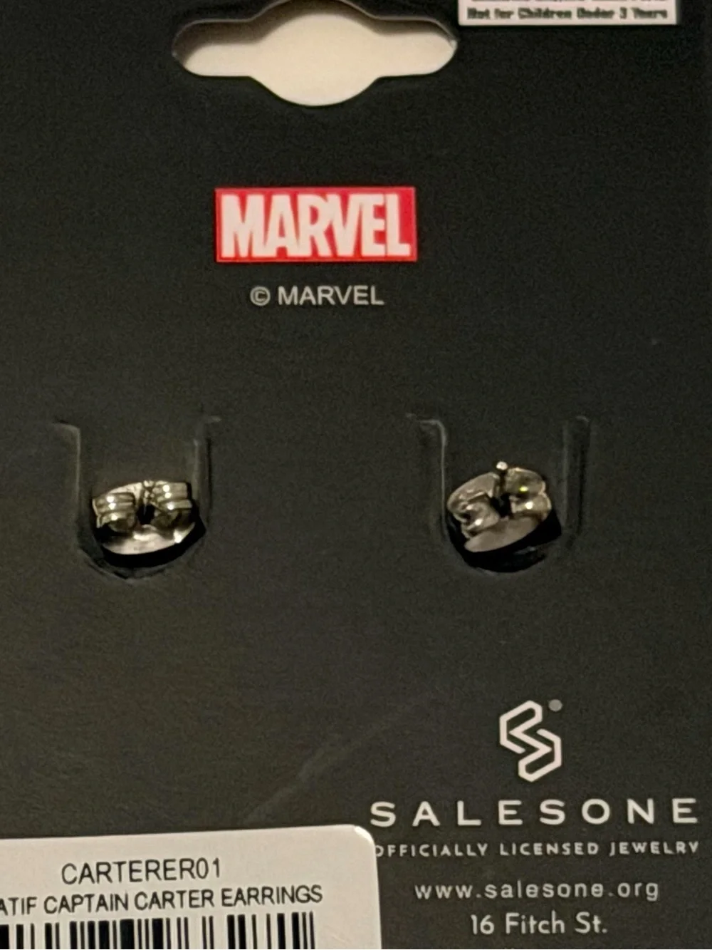 Marvel What If? Captain Carter Shield Stud Earrings